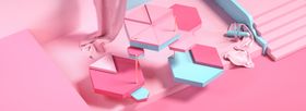 C4D背景中国风底图国潮风舞台