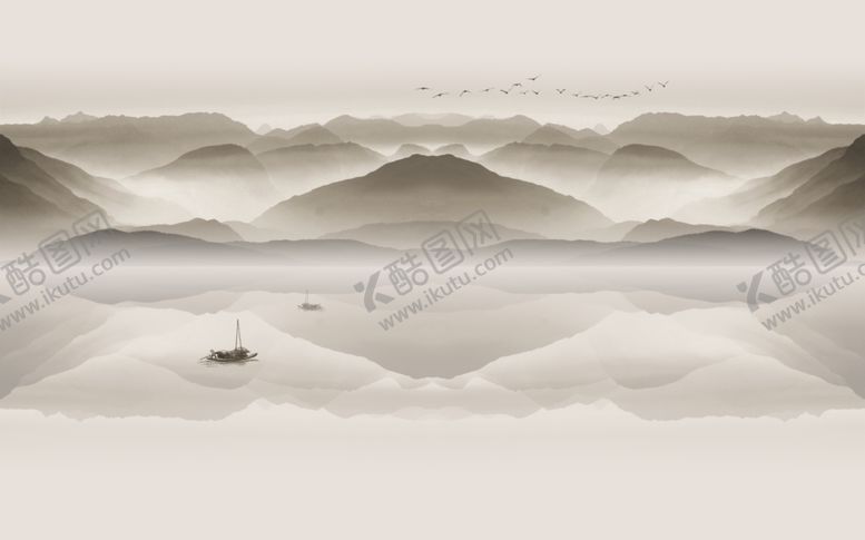 编号：10464905031541015061【酷图网】源文件下载-中式意境山水画