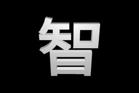 智 立体字