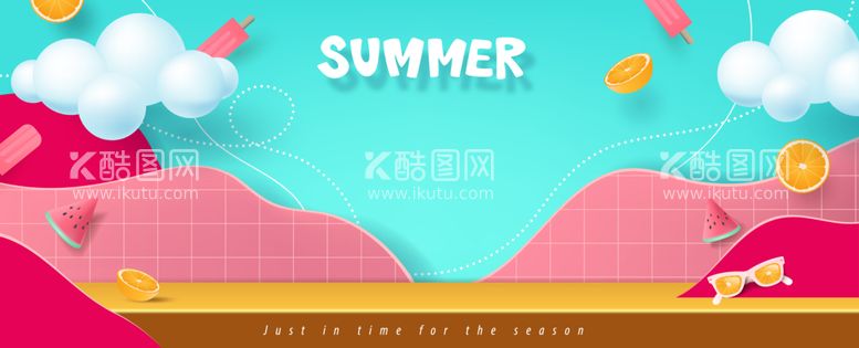 编号：81846812231220385011【酷图网】源文件下载-夏季促销展台背景