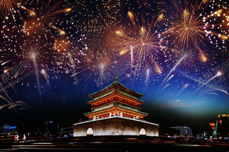 编号：48942409222217404826【酷图网】源文件下载-烟花城市背景