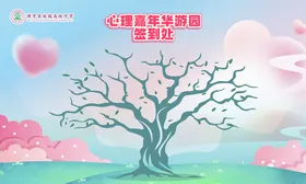 签到处树木kt板背景板合影