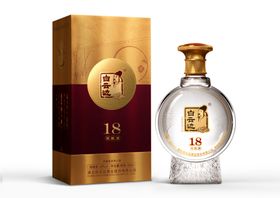 白云边新版十八年42度浓韵瓶盒