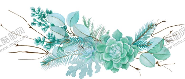 编号：76008910090458543094【酷图网】源文件下载-彩绘水彩花