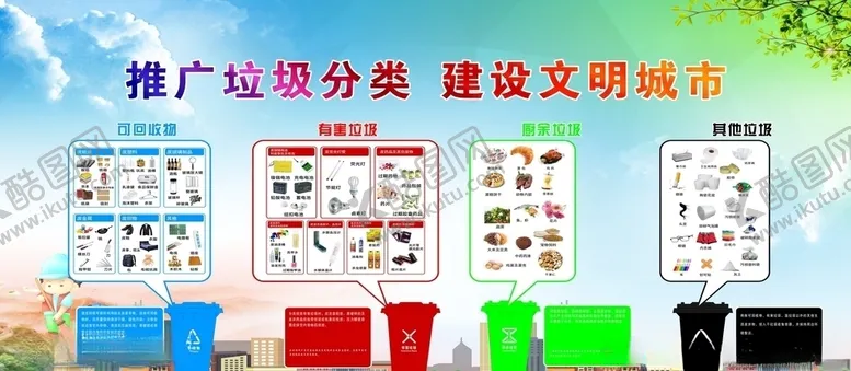 编号：49342904250030424275【酷图网】源文件下载-垃圾分类建设文明城市