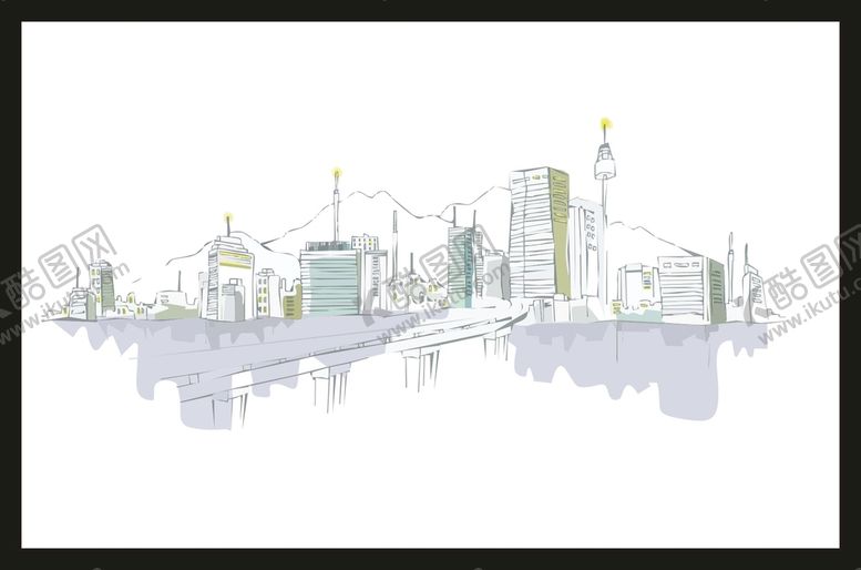 编号：88655312010959311176【酷图网】源文件下载-手绘城市建筑 