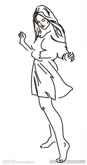 手绘女性人物