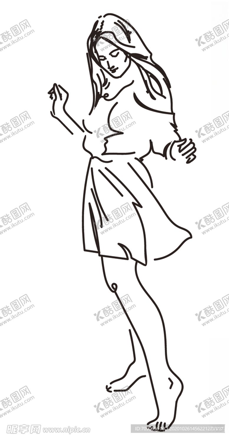 编号：59330504302356075263【酷图网】源文件下载-手绘女性人物