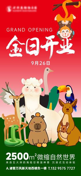 地产动物园开业海报