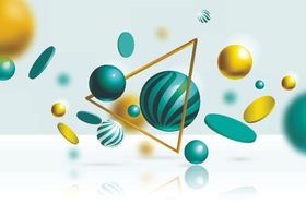 矢量3d几何背景