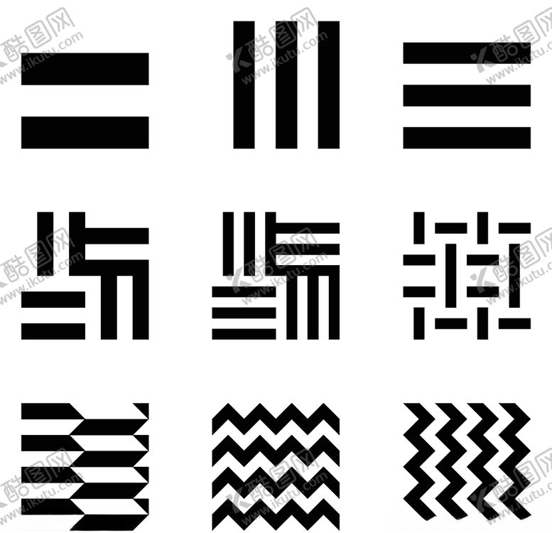 编号：60714509280450175670【酷图网】源文件下载-黑白创意图形