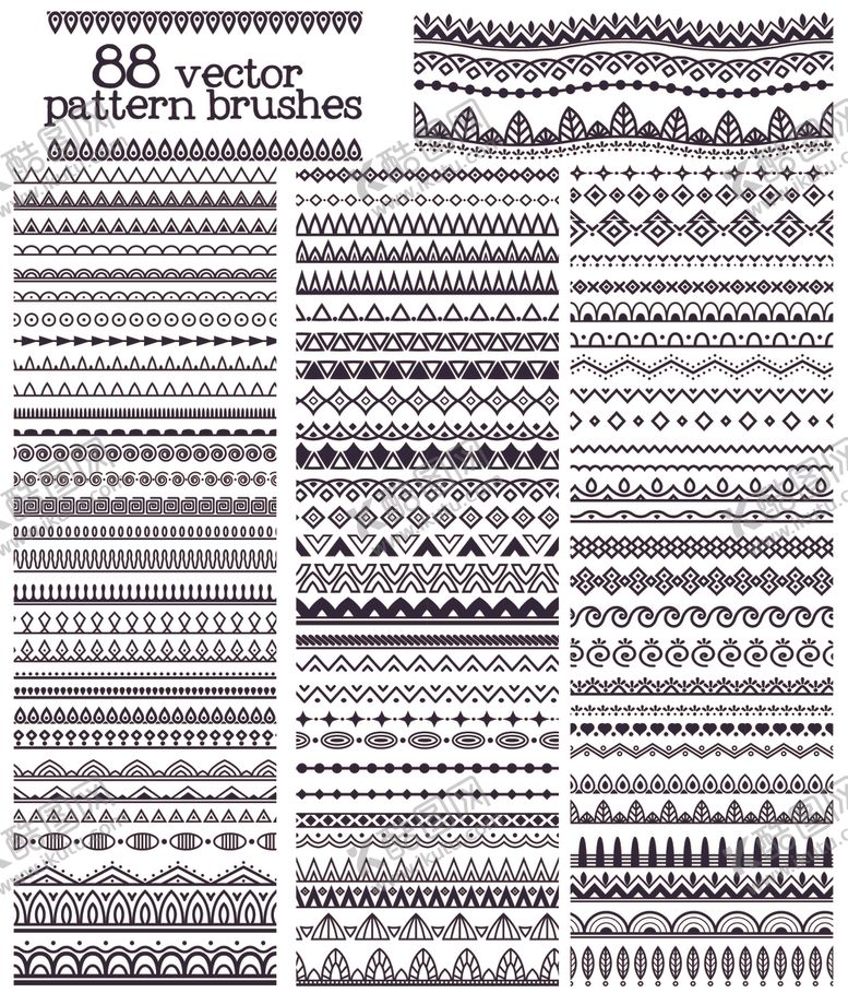 编号：60356711022028478627【酷图网】源文件下载-复古民族花纹花边素材