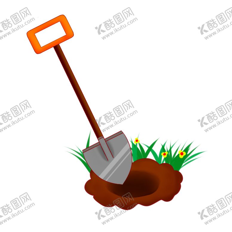 编号：23523801311423052423【酷图网】源文件下载-手绘植树挖坑插画