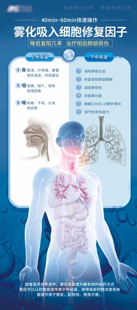 雾化吸入干细胞疗法海报