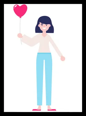 手绘女孩女人漂亮优雅美