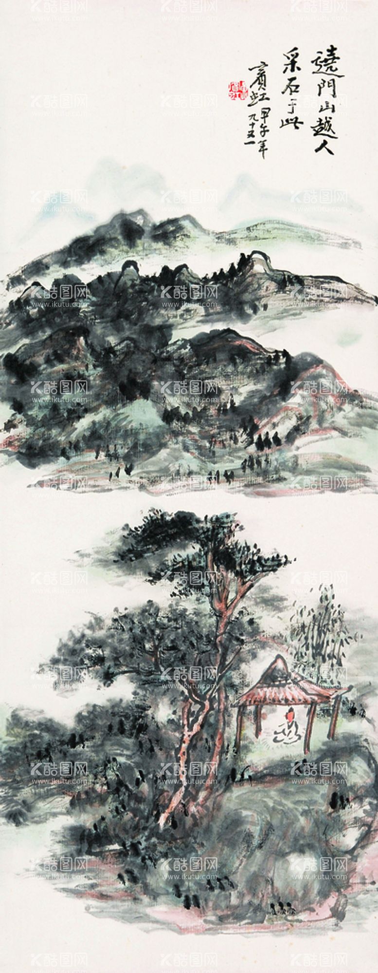 编号：51804610090314583518【酷图网】源文件下载-山水画背景