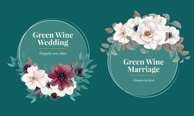花纹我们结婚了新婚庆典婚礼背景浪漫婚礼布置