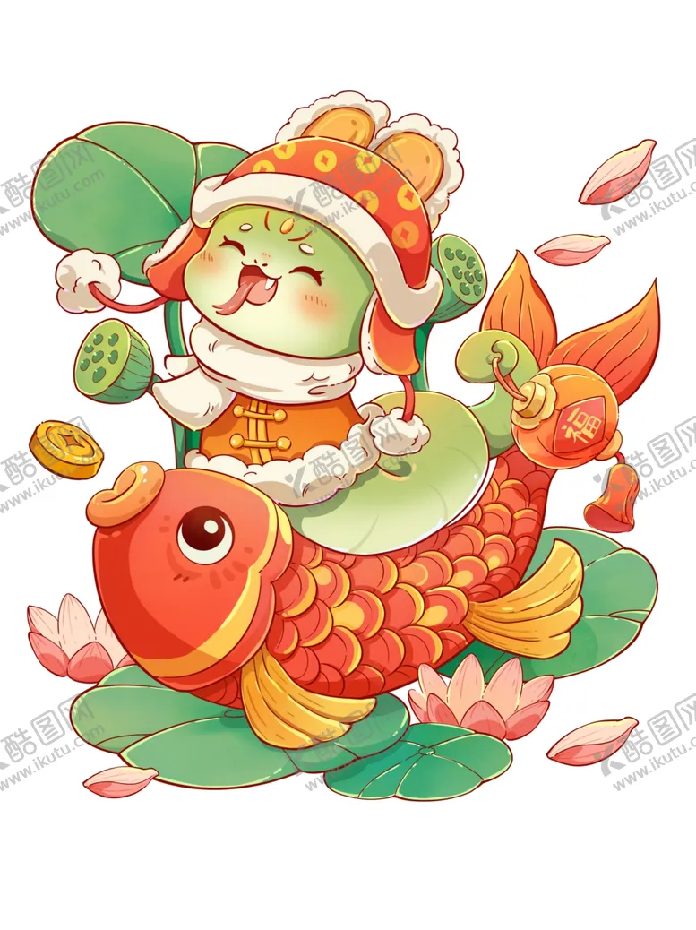编号：51783401282359301710【酷图网】源文件下载-可爱卡通蛇生肖蛇蛇年素材
