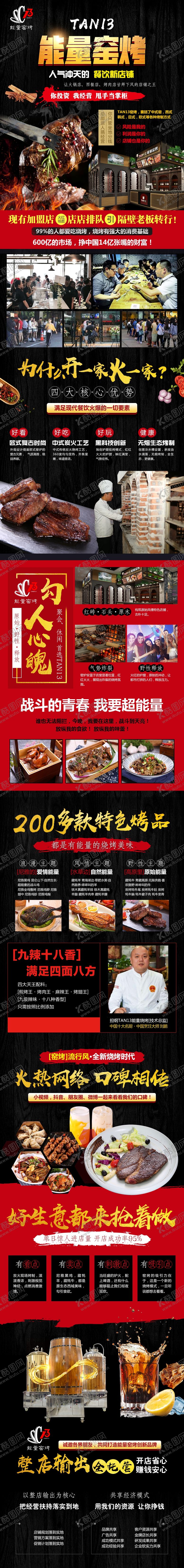 编号：41405209111227042298【酷图网】源文件下载-烧烤加盟海报