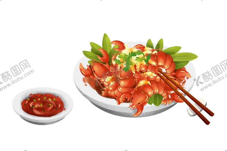 编号：67319603290548451264【酷图网】源文件下载-手绘小龙虾
