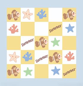 炫彩视觉棋盘图案设计