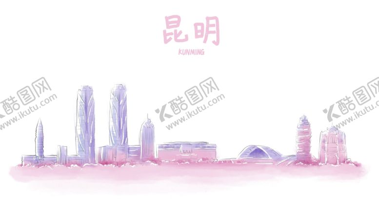 编号：38555805101009088077【酷图网】源文件下载-手绘城市城市地标