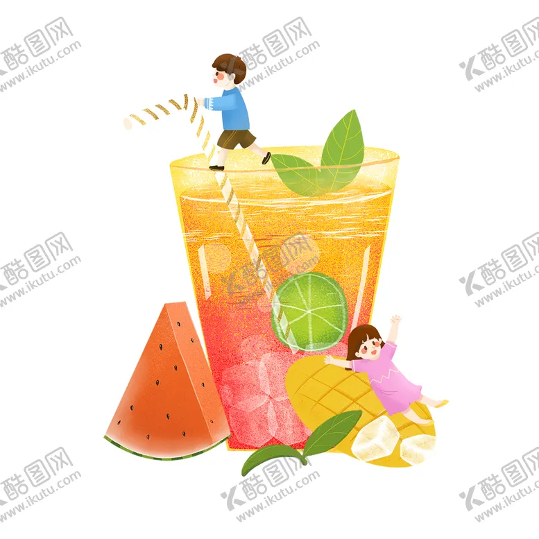 编号：16387409180146597921【酷图网】源文件下载-果汁插画