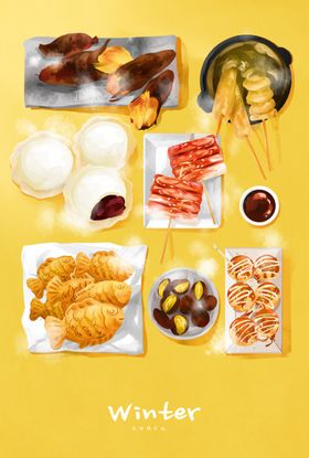 食物插画海报图片