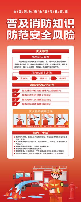 消防知识易拉宝