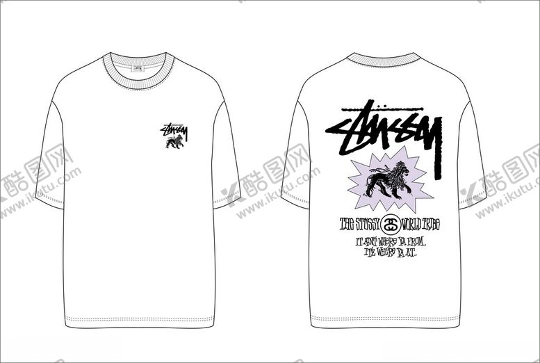 编号：58853502261749367345【酷图网】源文件下载-斯图西STUSSYT恤