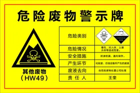 危险废物警示牌