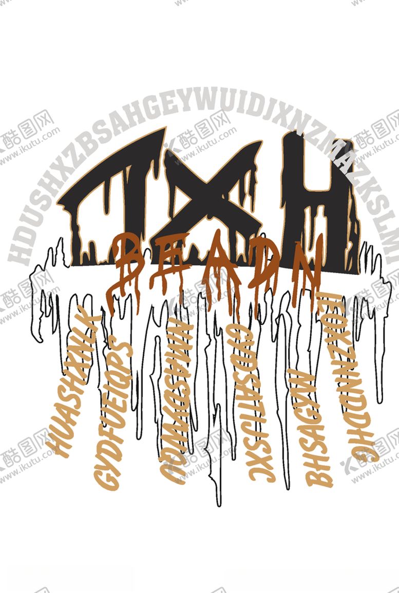 编号：35570810130128208563【酷图网】源文件下载-字母印花