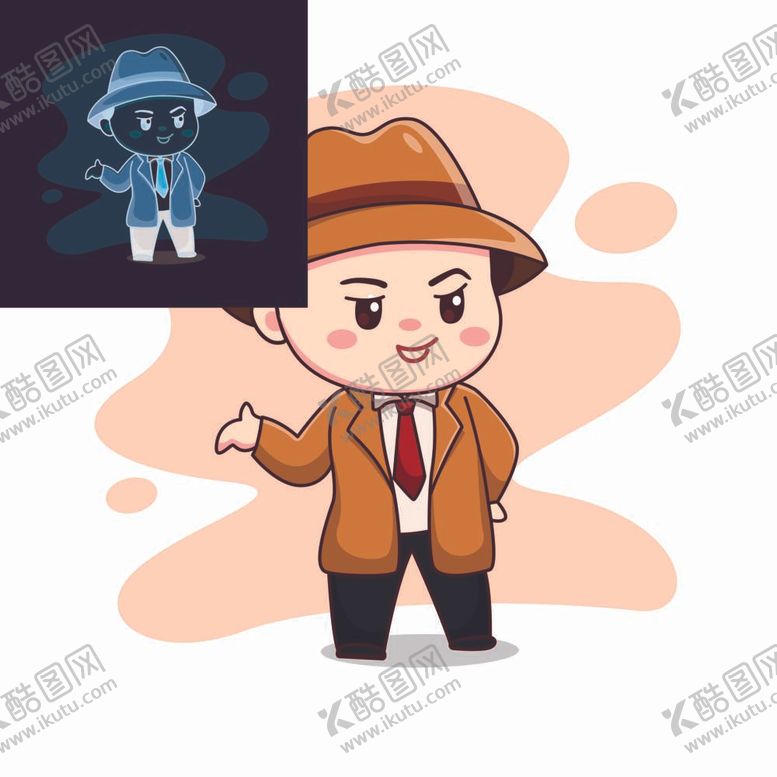 编号：61062812050247307117【酷图网】源文件下载-卡通侦探
