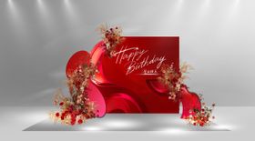 生日宴宴会派对布置花艺美陈