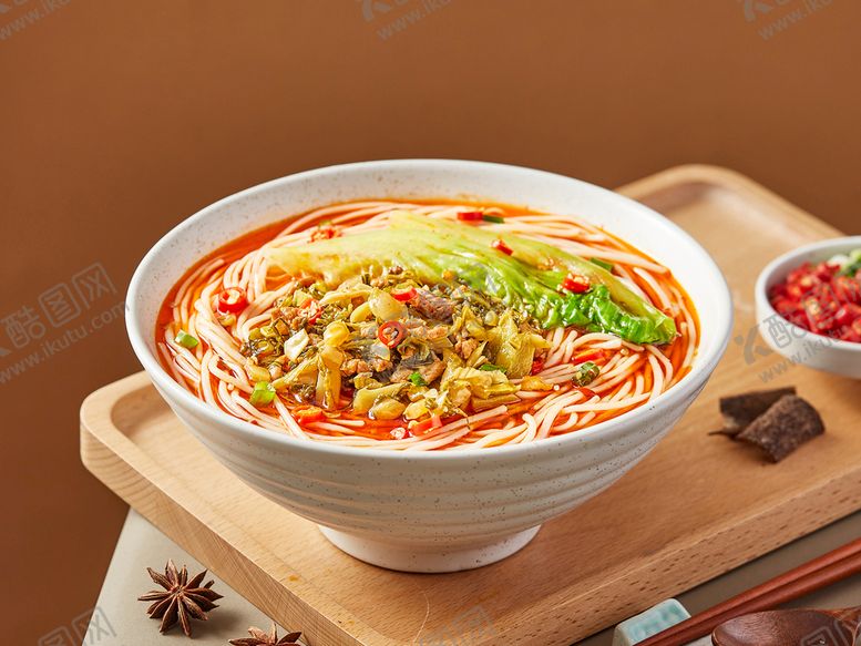 编号：07384610020028354053【酷图网】源文件下载-米粉 酸菜肉丝汤粉