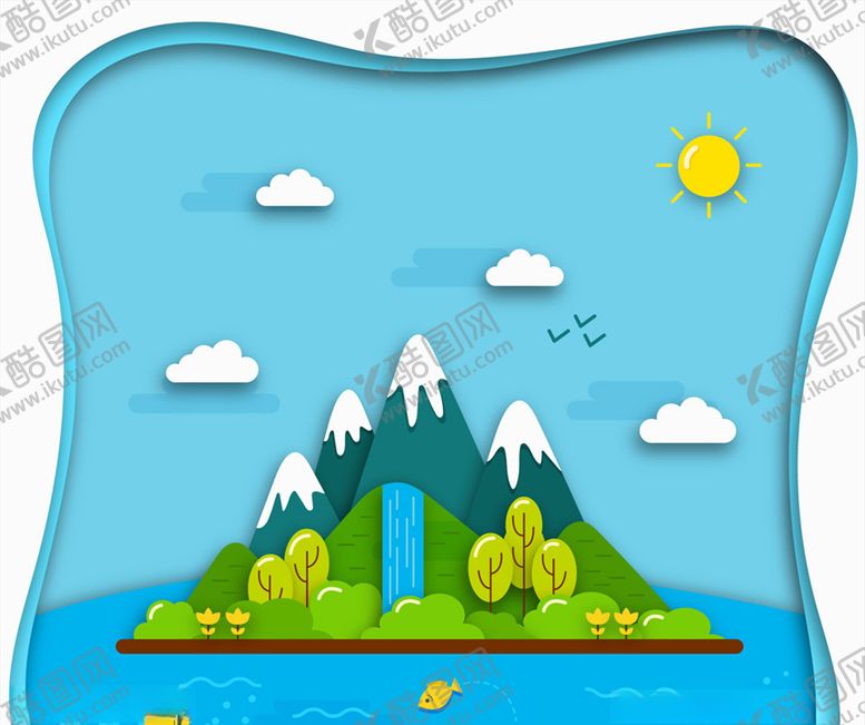 编号：54642809140904573909【酷图网】源文件下载-美丽雪山河流风景