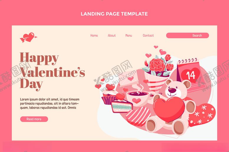 编号：29314209130821472208【酷图网】源文件下载-情人节甜蜜网页设计
