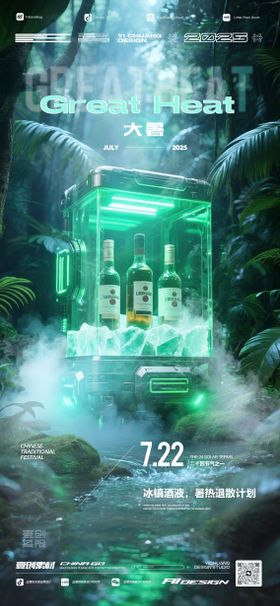 大暑二十四节气酒吧科幻