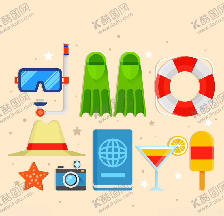 编号：79685110301541356354【酷图网】源文件下载-夏日元素