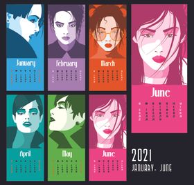 2021年日历