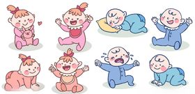可爱卡通彩绘婴儿宝宝