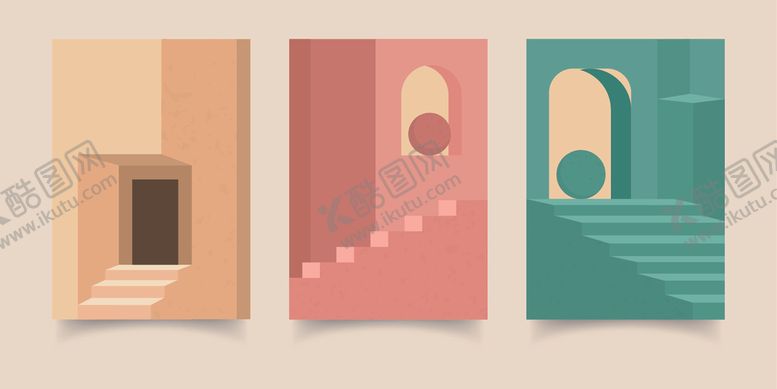 编号：31265510071907368700【酷图网】源文件下载-简约风格室内场景插画