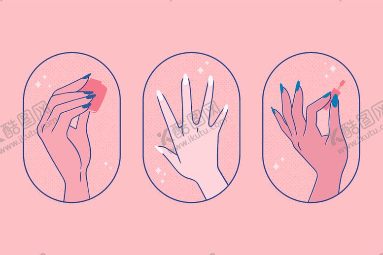 编号：70351709240147379043【酷图网】源文件下载-美甲矢量图