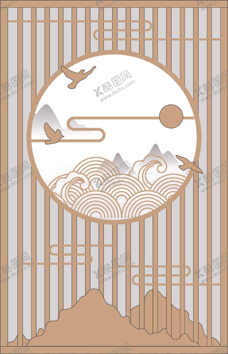 编号：83429801170645045769【酷图网】源文件下载-中式屏风