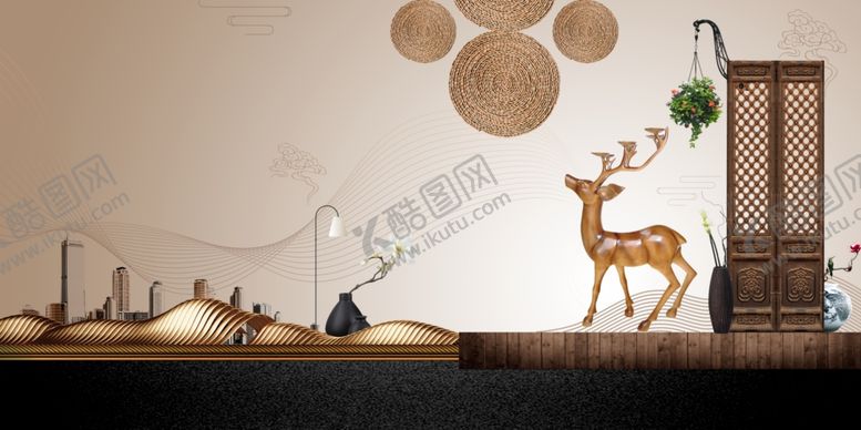 编号：34605805010530123115【酷图网】源文件下载-地产复古活动宣传海报背景素材
