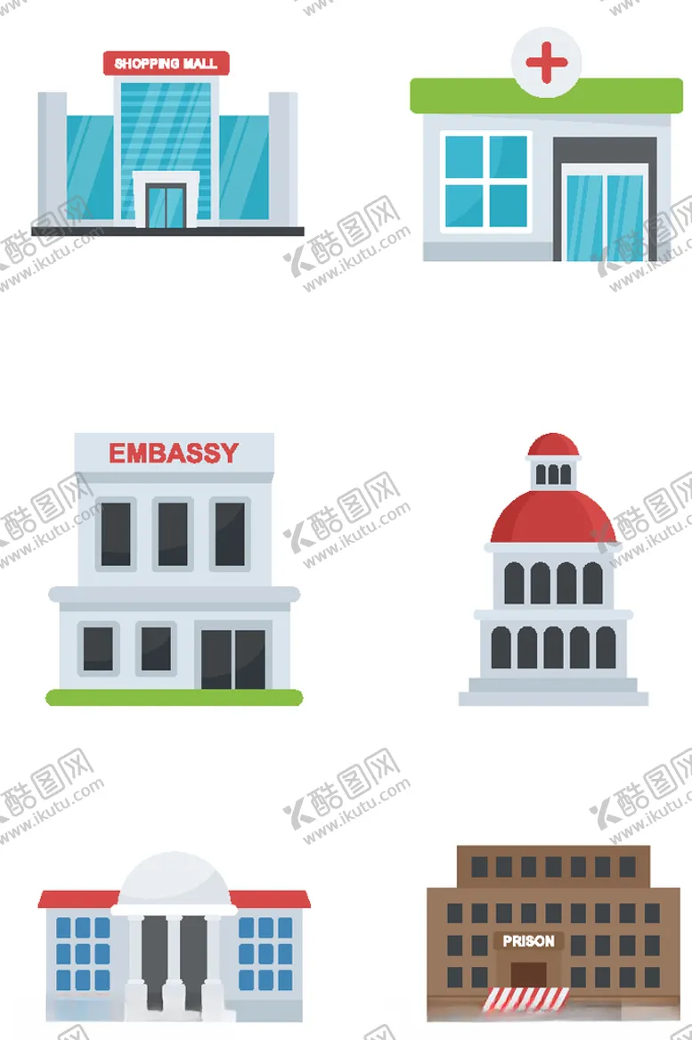 编号：98725210201815533306【酷图网】源文件下载-城市建筑图标
