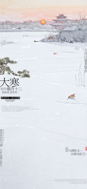 大寒节气海报