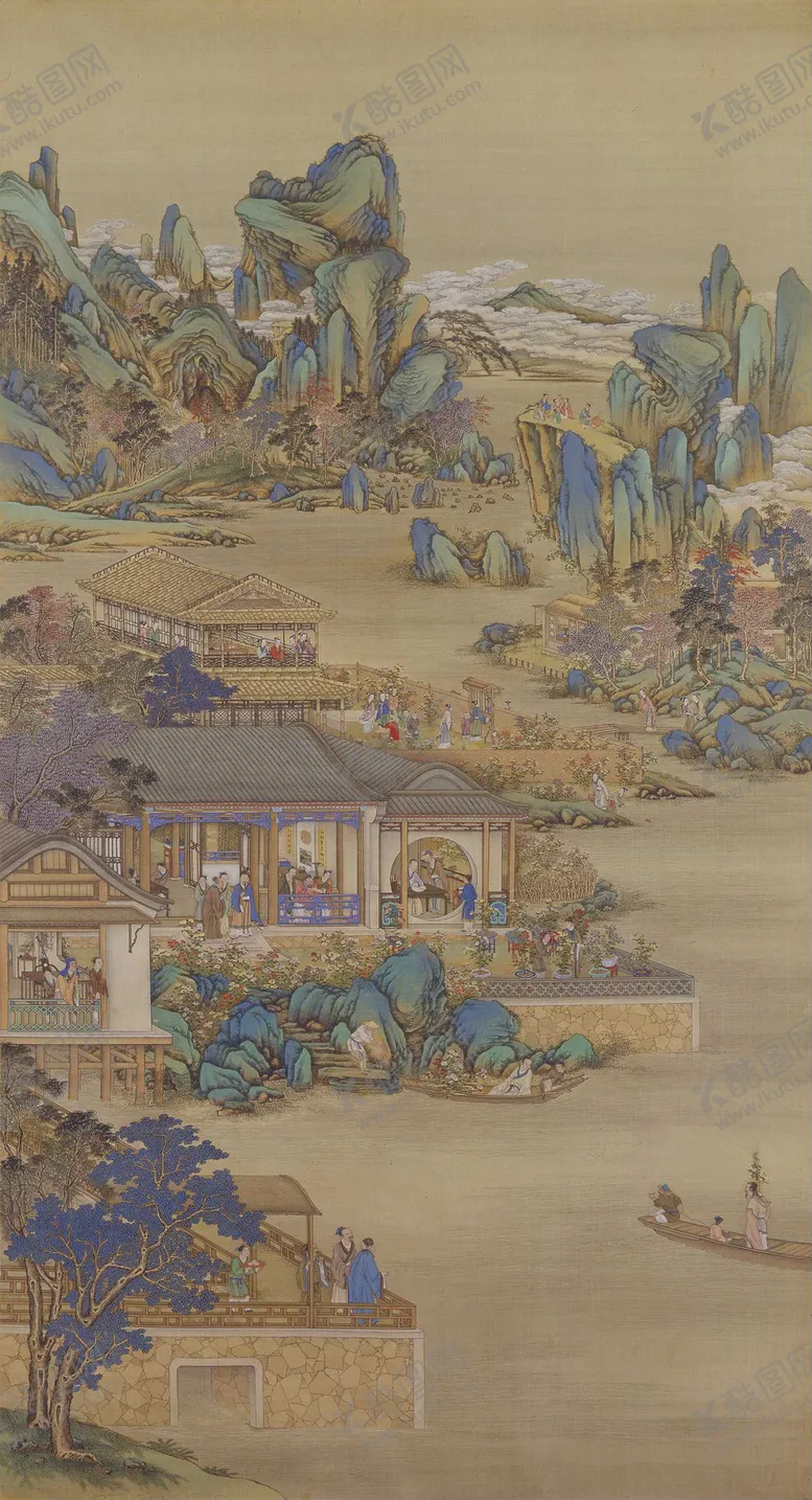 编号：72937207070302597966【酷图网】源文件下载-雍正十二月行乐图九月赏菊