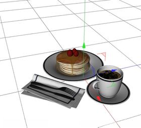 C4D模型早餐