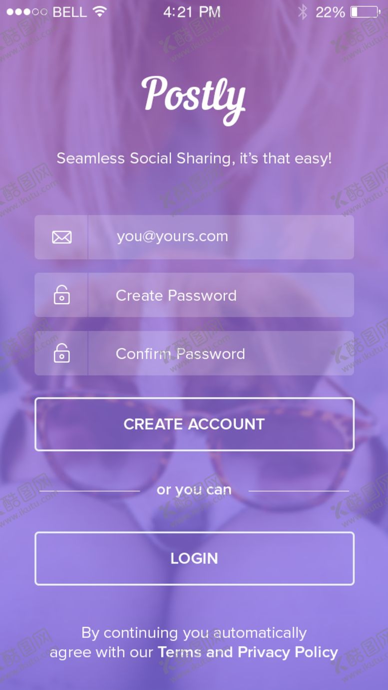 编号：43572109152202204518【酷图网】源文件下载-登录界面IOS现代科技